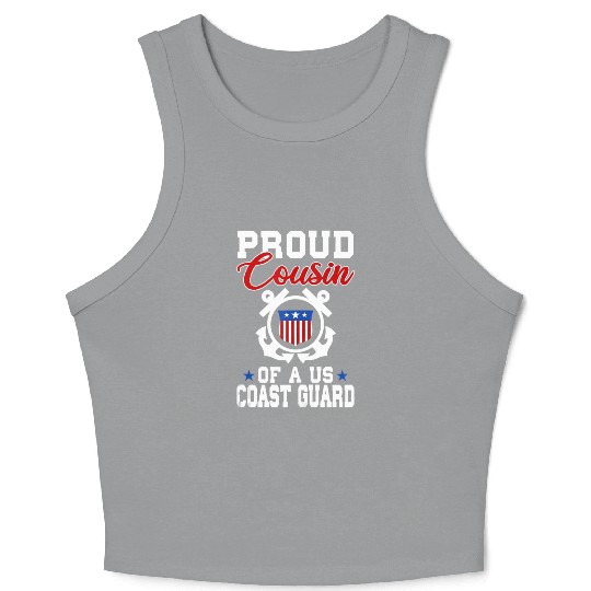 Proud US Coast Guard Cousin Crop Tank Top