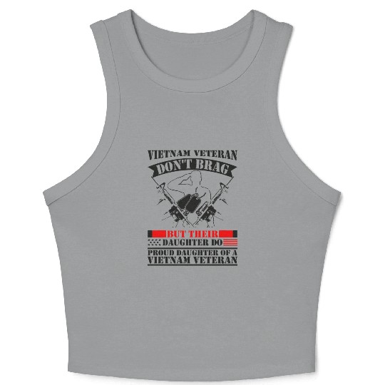 A Vietnam Veteran Dad Crop Tank Top