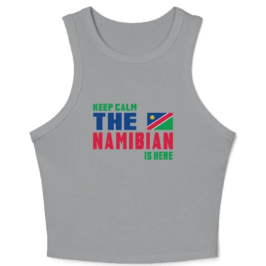 Keep Calm Namibia flag design Crop Tank Top