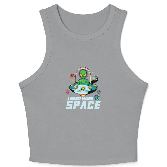 Alien Extraterrestrial Area 51 UFO Space Geek Gift Crop Tank Top