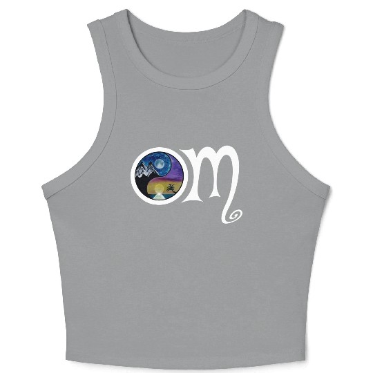 OM Ying Yang Crop Tank Top