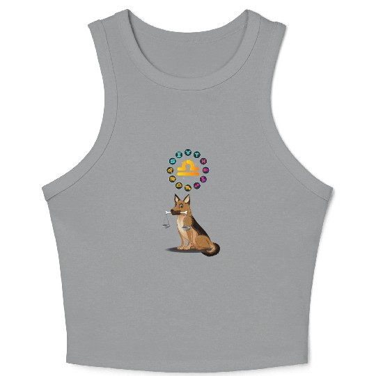 Funny Dog Lover Horoscope Libra Zodiac Sign Cool Crop Tank Top