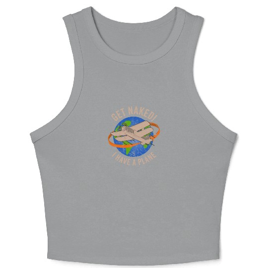 Airline Pilot Aviation Pun For a Corporate Pilot Crop Tank Top