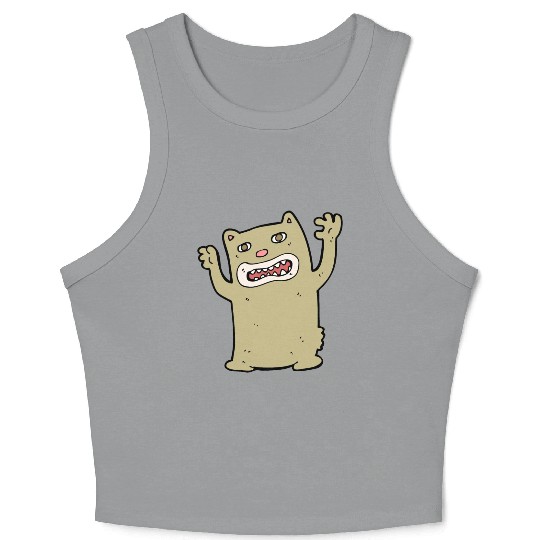 funny catzilla, cat lover Crop Tank Top