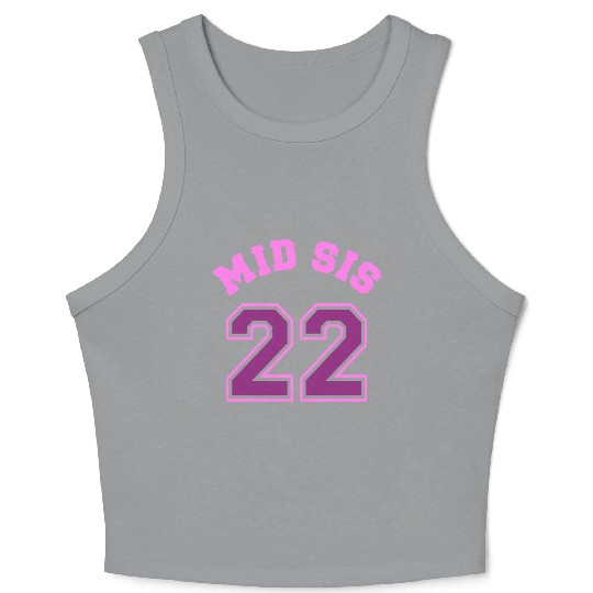 Mid Sis 2022 Middle Sister Baby Birth Child Crop Tank Top