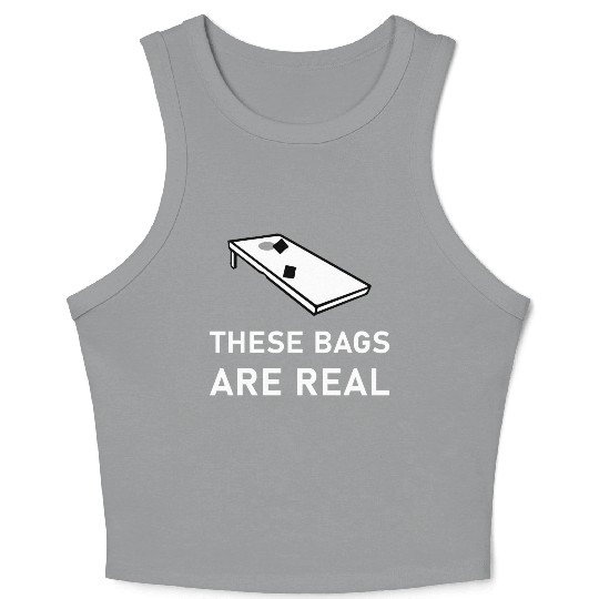 These Bags Are Real - Cornhole Crop Tank Top