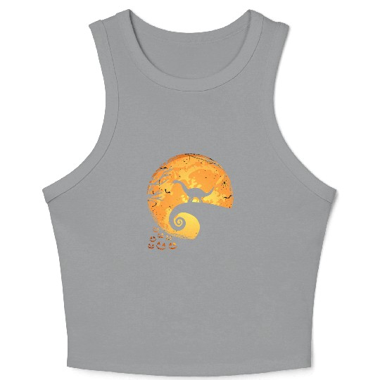 Brontosaurus Dinosaur Halloween Crop Tank Top Dino Funny