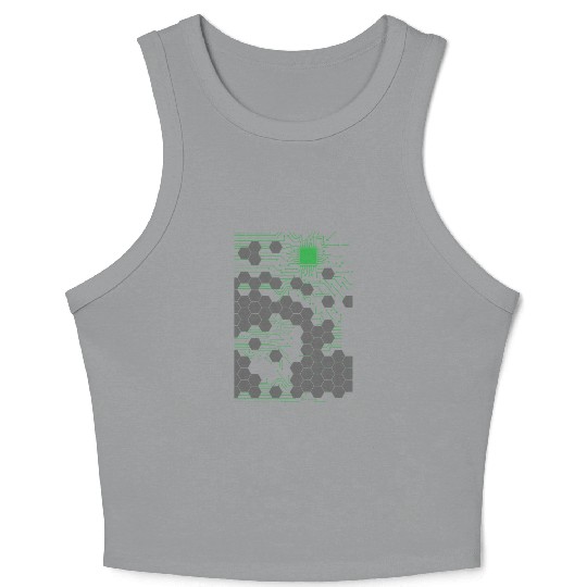 Computer Science Circuit Board Crop Tank Top