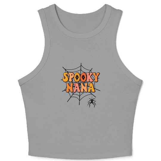 Cute Spooky Nana Halloween Grandma Crop Tank Top