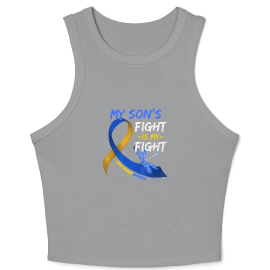 My Son s Fight Is My Fight Down Syndrome Awareness Crop Tank Top