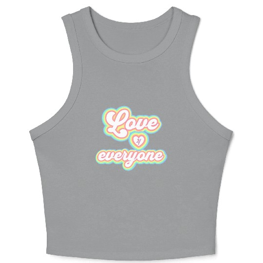 Rainbow unisex love for everyone Crop Tank Top