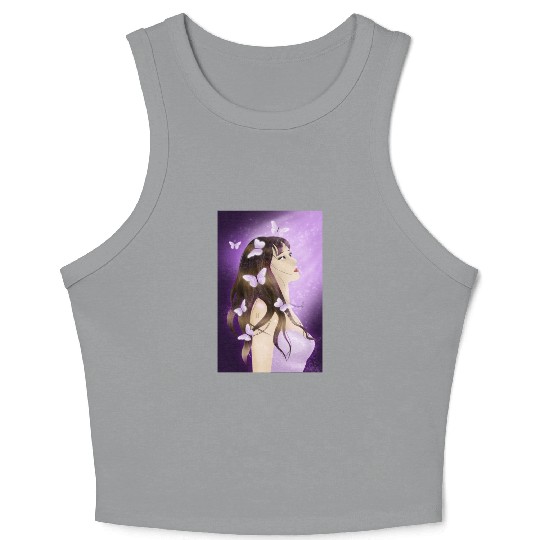 BTS Butterfly Fan Girl Crop Tank Top