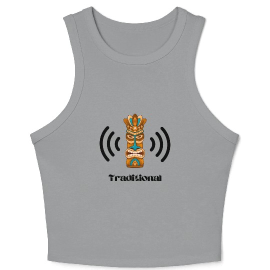 Traditional t design Crop Tank Top