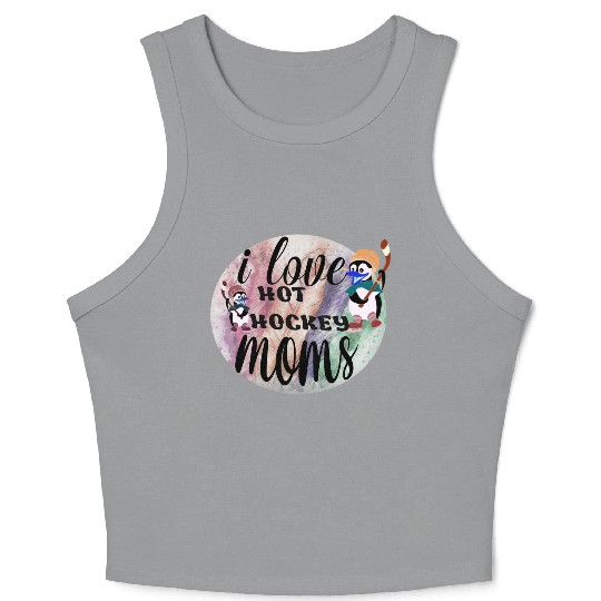 I Love Hockey Moms I heart Hockey Moms Classic Crop Tank Top