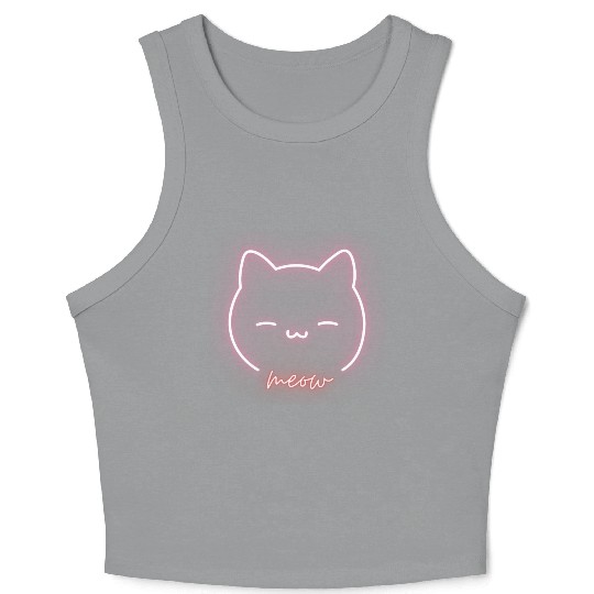 Modern Neon Kat Crop Tank Top