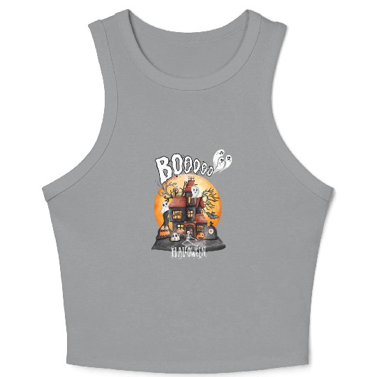 booooooooooo halloween town Crop Tank Top