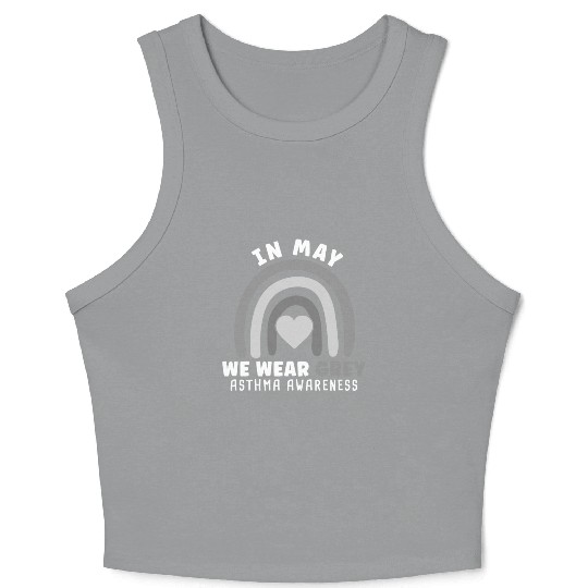 In May We Wear Gray Asthma Awareness Crop Tank Top