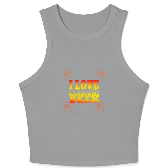 I love beer national beer lovers day Crop Tank Top
