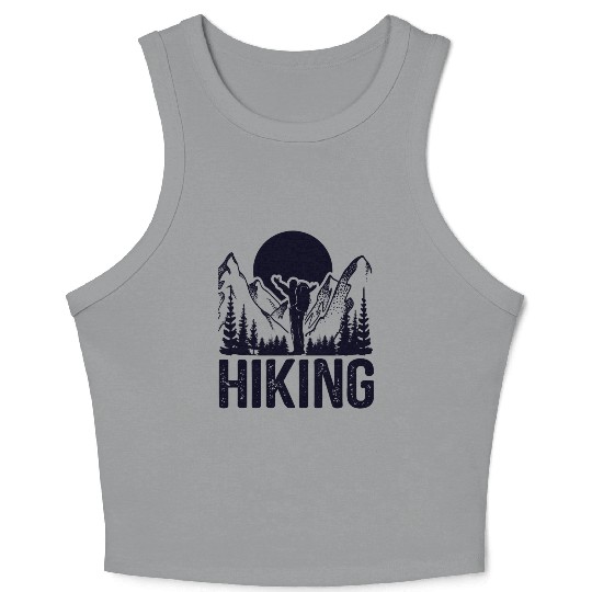 Hiking Go Mountaineering Hiking Tour Hiking Day Crop Tank Top