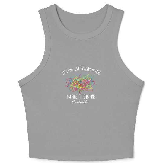 Crazy Kindergarten Teacher Crop Tank Top