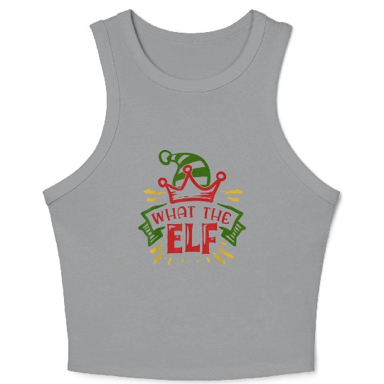 What The Elf Group Matching Family Christmas Gift Crop Tank Top