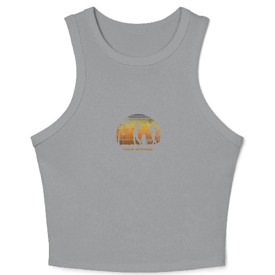 Retro Palm Springs Golf Golfing Fan Golfer Gift Crop Tank Top