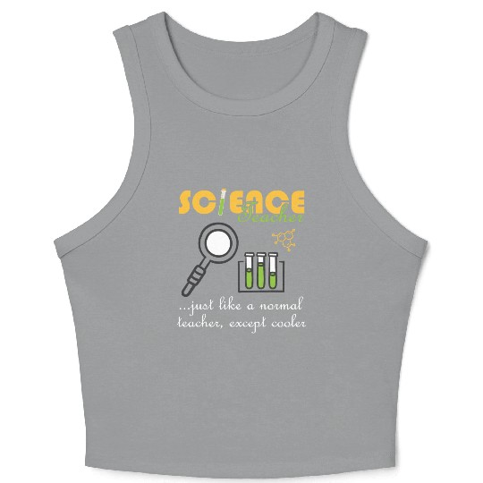 Chemistry Physics Biology Funny Science Teacher Crop Tank Top