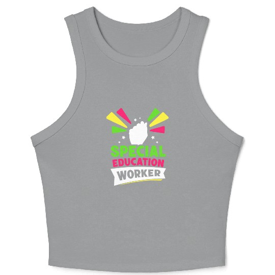 Special Education Worker Sped Awareness Teacher Crop Tank Top