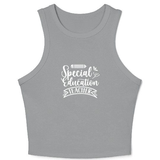 Special Education Teacher Sped Awareness Cute Crop Tank Top