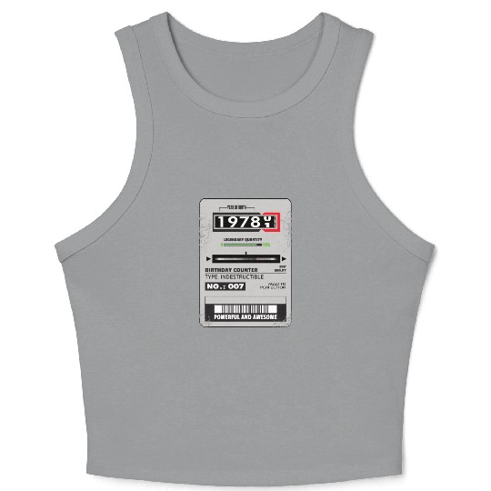 electricity meter birthday 1978 electrician gift Crop Tank Top