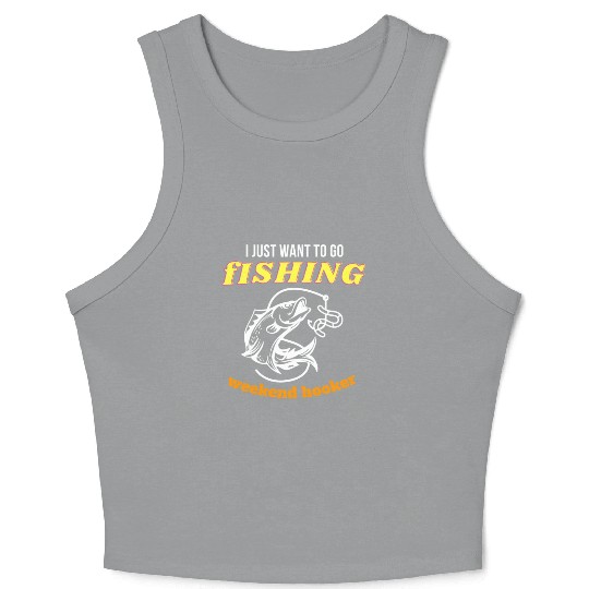 Fishing Lifestyle weekend hooker Crop Tank Top