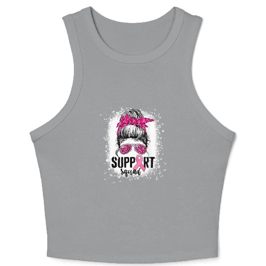 Wear It Pink ,Support Squad, Breast Cancer Support Crop Tank Top