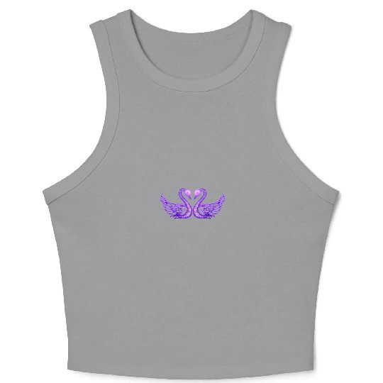 Duck Jewelry Design Purple Crop Tank Top