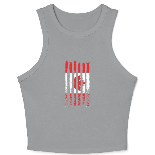 Viva Canada flag love proud canadian people design Crop Tank Top