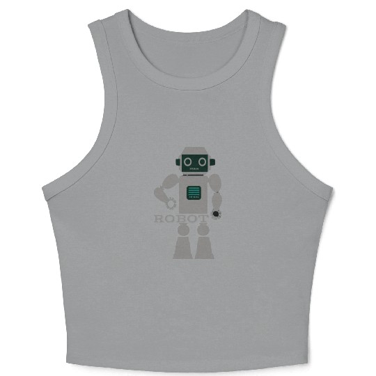 ROBOT digital character. Crop Tank Top