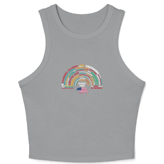 US National Parks, National Park, Denali, Redwood Crop Tank Top