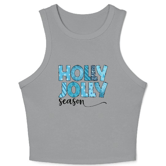 Holly Jolly season sublimation Crop Tank Top