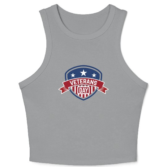 Veterans Day Crop Tank Top