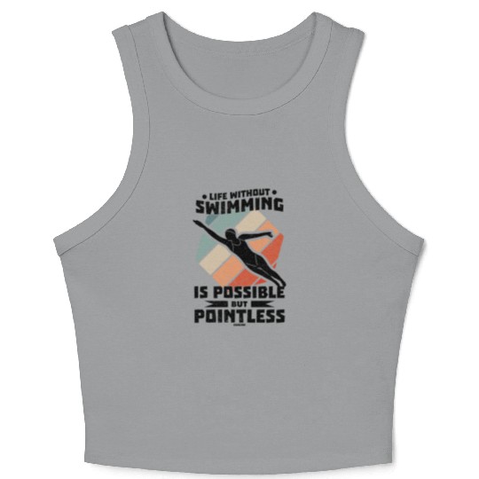 Swimming lifeguard swimming course outdoor pool gi Crop Tank Top