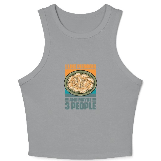Retro Vintage Polish Cuisine Humor For Pierogi Crop Tank Top