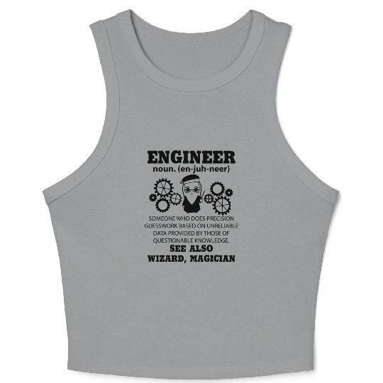 Engineer Who Does Precision Guesswork Base Crop Tank Top