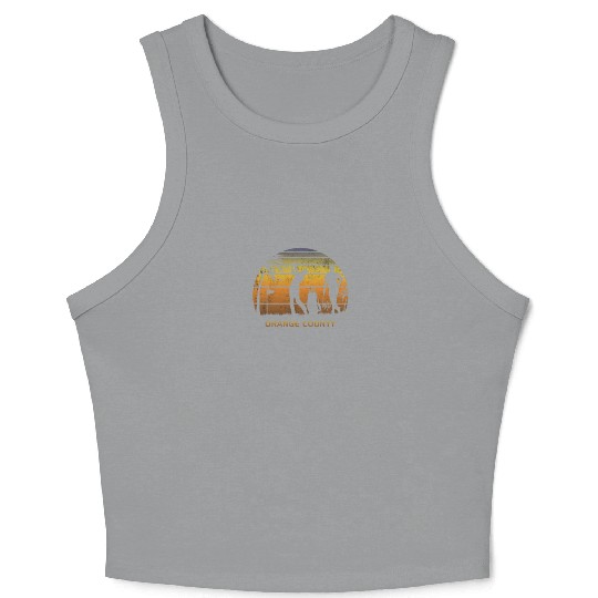 Retro Orange County Golf Golfing Fan Golfer Gift Crop Tank Top