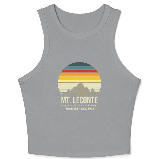 Mt LeConte Great Smoky Mountains Vintage Tennessee Crop Tank Top