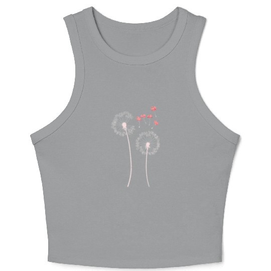 Piglet Farmer Farm Animal Dandelion Funny Pig Crop Tank Top