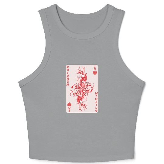 Folk Creature Wendigo Card Halloween Cryptid Crop Tank Top