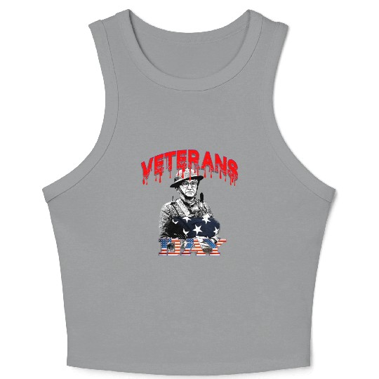 Veterans Day Crop Tank Top