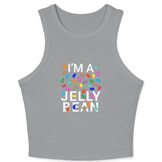 pretend im jelly bean halloween candy costume Crop Tank Top