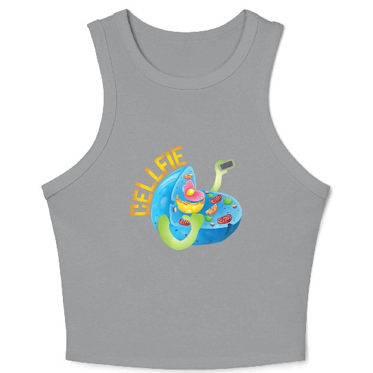 Science Teacher Cellfie funny biology nature Crop Tank Top