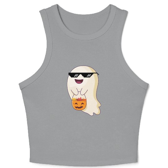 trick or treat thug life Crop Tank Top