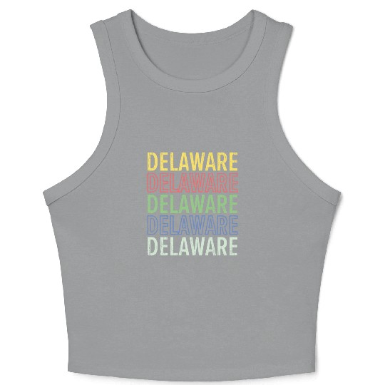 Delaware State USA America United States Crop Tank Top